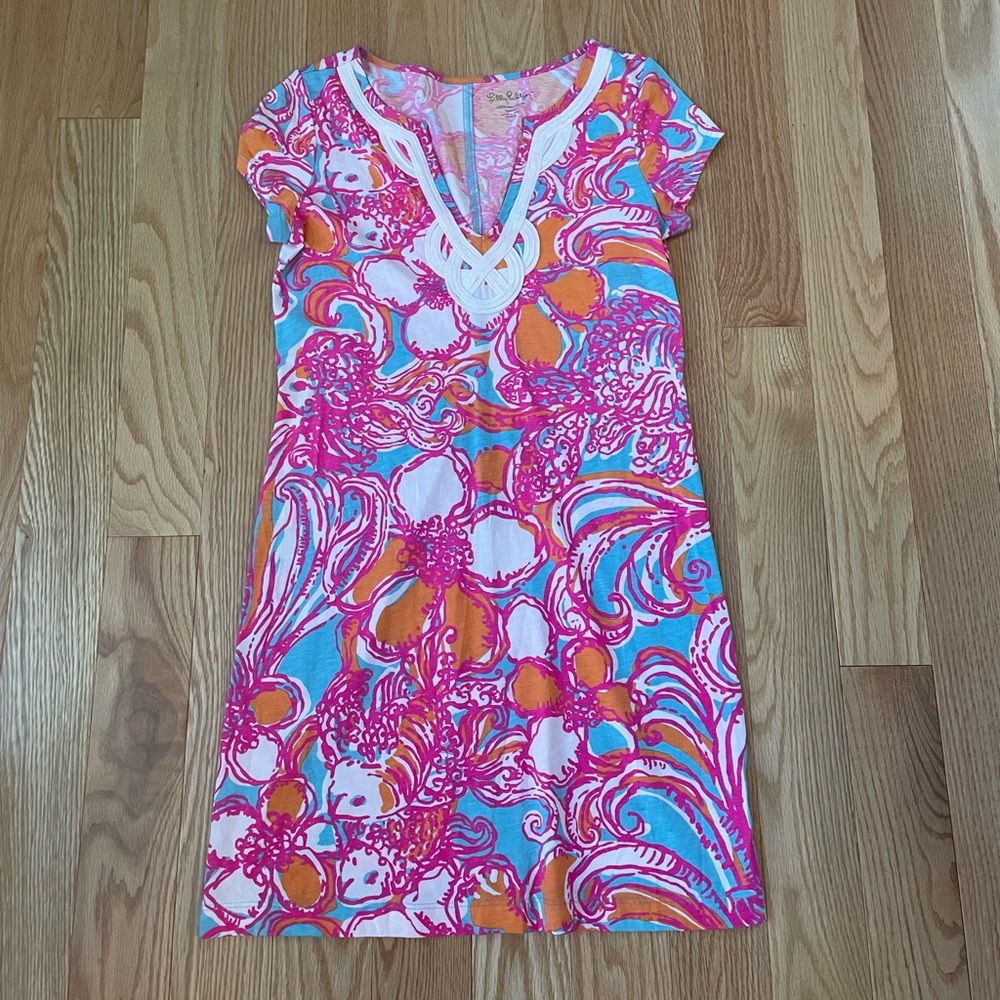 Lilly Pulitzer Preppy Feeling Tanked Brewster T-Shirt Dress